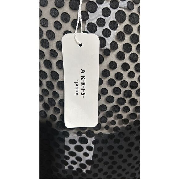 Akris punto Black Polka Dot Tieneck Shift Dress Size 8 NWT - Picture 9 of 13